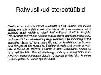 Kultuur ja sotsiaalne käitumine #15