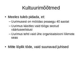 Kultuur ja sotsiaalne käitumine #5