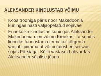 Aleksander suure elulugu #12