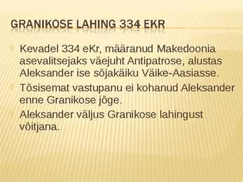 Aleksander suure elulugu #14