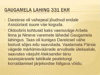 Aleksander suure elulugu #20