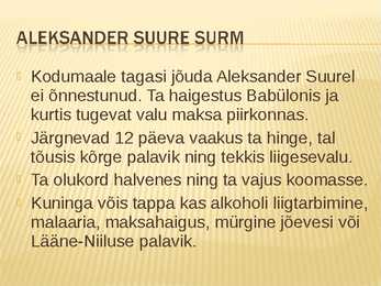Aleksander suure elulugu #26