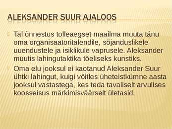 Aleksander suure elulugu #27