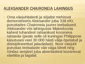 Aleksander suure elulugu #10