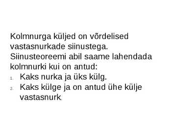 Siinuse Teoreem ja Kolmnurga pindala #4
