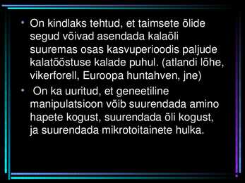 Kalatoit ja selle alternatiivid- #15