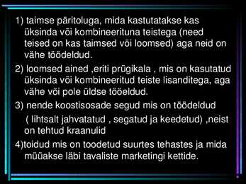 Kalatoit ja selle alternatiivid- #6