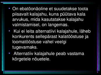 Kalatoit ja selle alternatiivid- #10