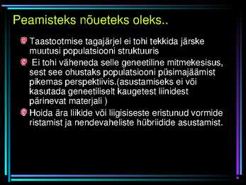 TAASTOOTMISE ÜLDISED PÕHIMÕTTED #23