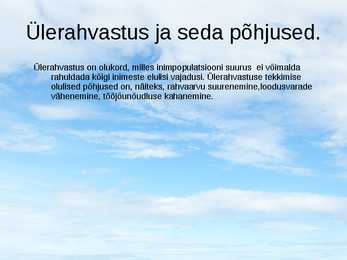 Ülerahvastatusega seotud probleemid #4