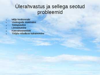 Ülerahvastatusega seotud probleemid #5