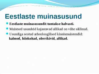 Muinasusund põhjalik esitlus #7