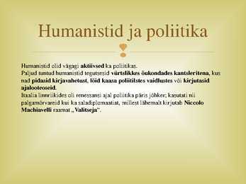 Renessanss ja humanistid esitlus #14