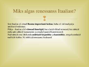 Renessanss ja humanistid esitlus #4