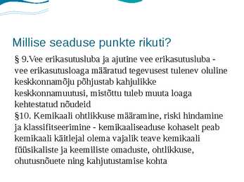 Veeseaduse esitlus #5