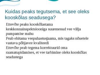 Veeseaduse esitlus #7