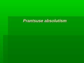Prantsuse absolutism