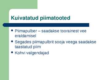 Esmavajalikud toiduained-Piimatooted #19