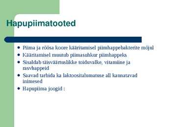 Esmavajalikud toiduained-Piimatooted #5