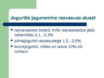 Esmavajalikud toiduained-Piimatooted #10