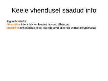 Keeleteaduse alused ülevaade #17