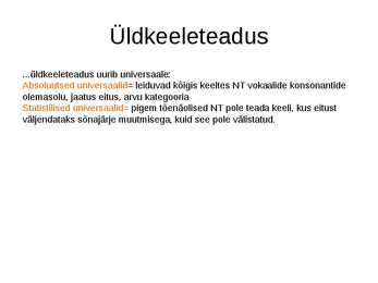 Keeleteaduse alused ülevaade #21