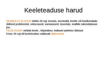 Keeleteaduse alused ülevaade #23
