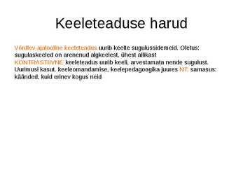Keeleteaduse alused ülevaade #24