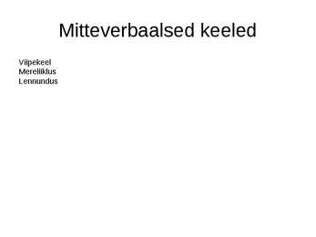 Keeleteaduse alused ülevaade #9