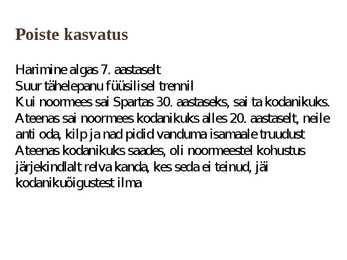 Hellenite haridus ja kasvatus #2