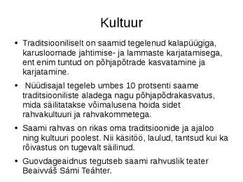 Saamide kultuur-keel ja olemus #8