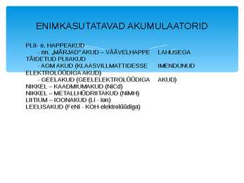 LAEVA ELEKTRIAKUD 2