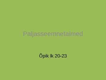 Lühike konspekt paljasseemnetaimedest