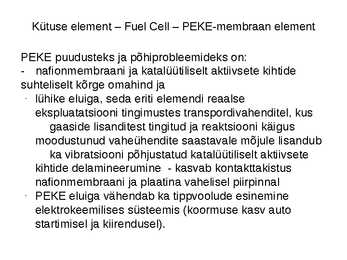 Fuel Cell - kasutus autodel - väikelaevadel #17