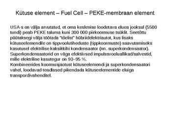 Fuel Cell - kasutus autodel - väikelaevadel #18