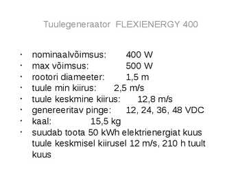 TUULEGENERAATOR väikelaevale #6