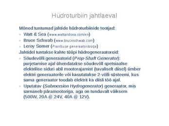 Hüdroturbiin väikelaevale #2