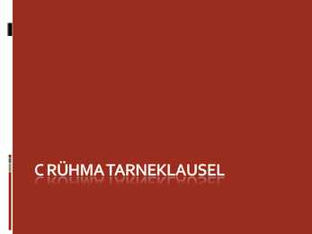 Tarneklauslid #3