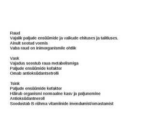 Mineraalained ja jagunemine #13
