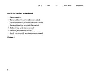 Praktikumi ülesanded linnukasvatuses MS