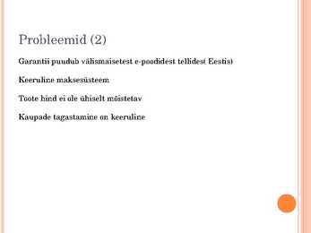 Uuringukavand-internetikaubandus #4