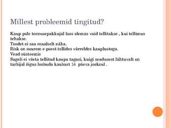 Uuringukavand-internetikaubandus #5