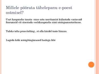 Uuringukavand-internetikaubandus #8