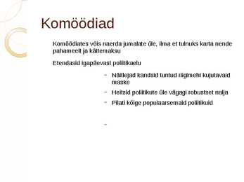 Kreeka lüürika ja teater #11