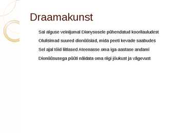 Kreeka lüürika ja teater #9