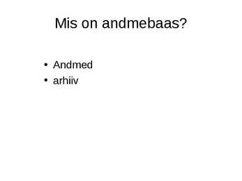 Sissejuhatus andmebaasidesse #2