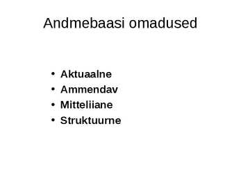 Sissejuhatus andmebaasidesse #3