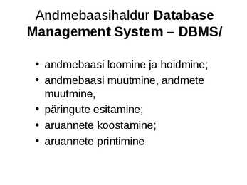 Sissejuhatus andmebaasidesse #4