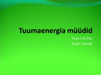 Tuumaenergia müüdid