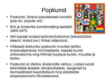 Popkunsti tekkimine ja areng Inglismaal #2